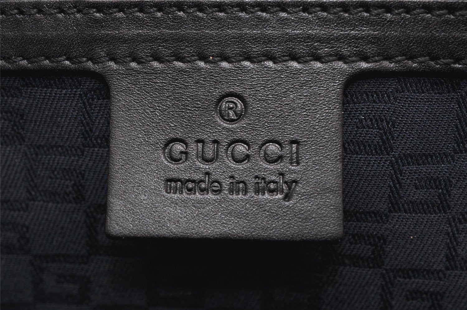 Authentic GUCCI Doctors Bag Hand Bag Leather Wood 104992 Black 2517K