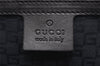Authentic GUCCI Doctors Bag Hand Bag Leather Wood 104992 Black 2517K