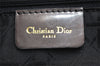 Authentic Christian Dior Maris Pearl Shoulder Bag Nylon Leather Black Junk 2519K