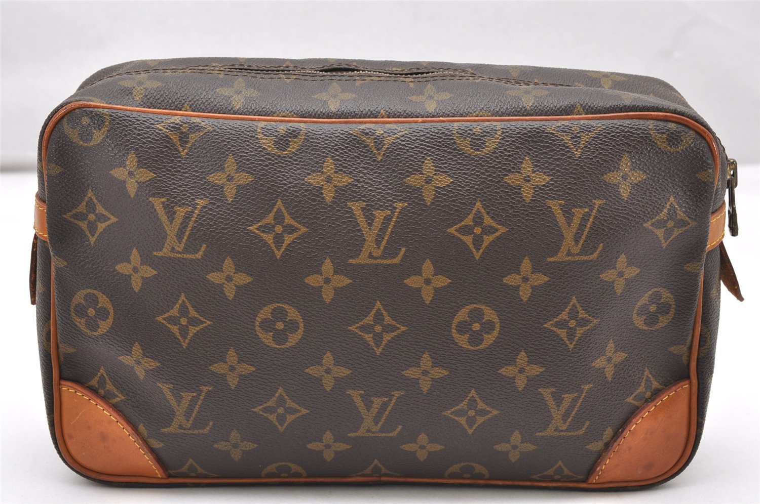 Authentic Louis Vuitton Monogram Compiegne 28 Clutch Hand Bag M51845 LV 2520K