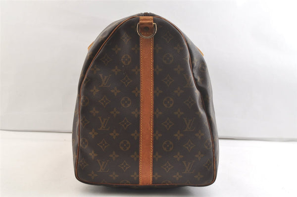 Authentic Louis Vuitton Monogram Keepall Bandouliere 60 M41412 Boston Bag 2521K