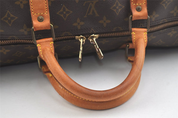 Authentic Louis Vuitton Monogram Keepall Bandouliere 60 M41412 Boston Bag 2521K