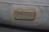 Authentic PRADA Canapa M Vintage Denim Tote Hand Bag Light Gray 2522I
