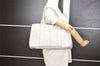 Authentic PRADA Canapa M Vintage Denim Tote Hand Bag Light Gray 2522I