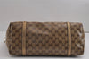 Authentic GUCCI GG Crystal Shoulder Tote Bag GG PVC Leather 197953 Brown 2524J