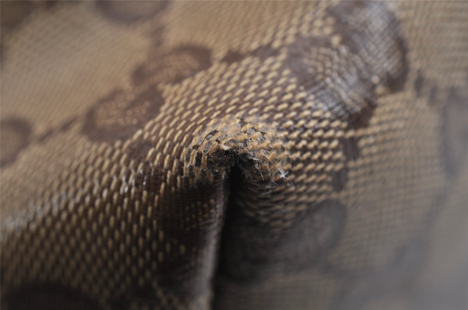 Authentic GUCCI GG Crystal Shoulder Tote Bag GG PVC Leather 197953 Brown 2524J