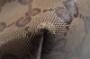 Authentic GUCCI GG Crystal Shoulder Tote Bag GG PVC Leather 197953 Brown 2524J