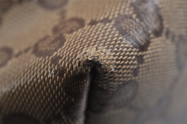 Authentic GUCCI GG Crystal Shoulder Tote Bag GG PVC Leather 197953 Brown 2524J