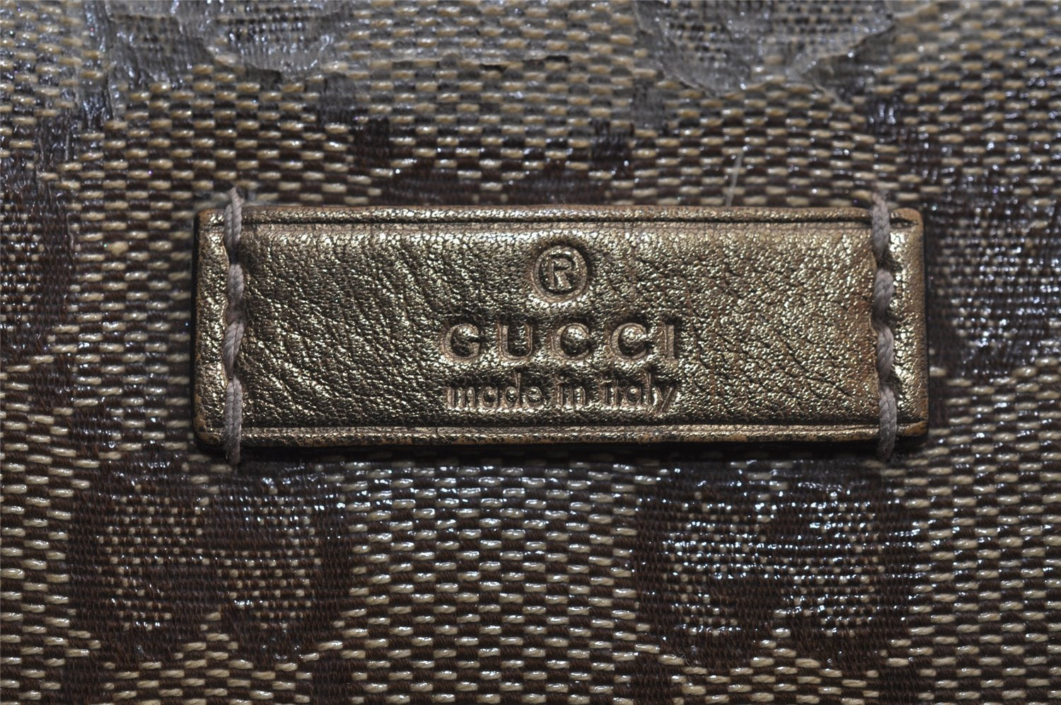 Authentic GUCCI GG Crystal Shoulder Tote Bag GG PVC Leather 197953 Brown 2524J