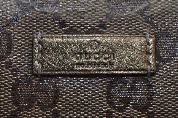Authentic GUCCI GG Crystal Shoulder Tote Bag GG PVC Leather 197953 Brown 2524J