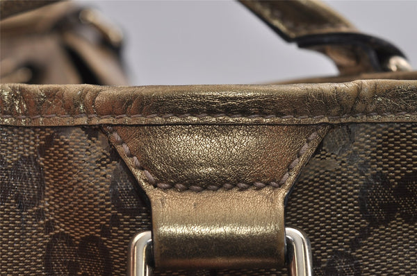 Authentic GUCCI GG Crystal Shoulder Tote Bag GG PVC Leather 197953 Brown 2524J