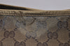 Authentic GUCCI GG Crystal Shoulder Tote Bag GG PVC Leather 197953 Brown 2524J