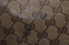Authentic GUCCI GG Crystal Shoulder Tote Bag GG PVC Leather 197953 Brown 2524J