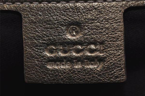 Authentic GUCCI GG Crystal Shoulder Tote Bag GG PVC Leather 197953 Brown 2524J