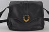 Authentic GUCCI Vintage Shoulder Cross Body Bag Purse Leather Black Junk 2526J