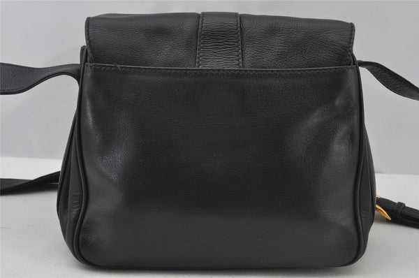 Authentic GUCCI Vintage Shoulder Cross Body Bag Purse Leather Black Junk 2526J