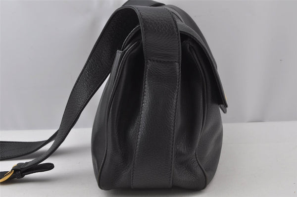 Authentic GUCCI Vintage Shoulder Cross Body Bag Purse Leather Black Junk 2526J