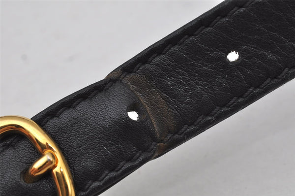 Authentic GUCCI Vintage Shoulder Cross Body Bag Purse Leather Black Junk 2526J