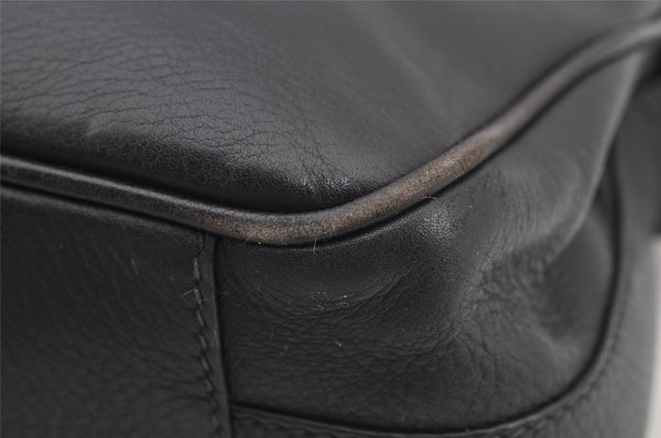 Authentic GUCCI Vintage Shoulder Cross Body Bag Purse Leather Black Junk 2526J