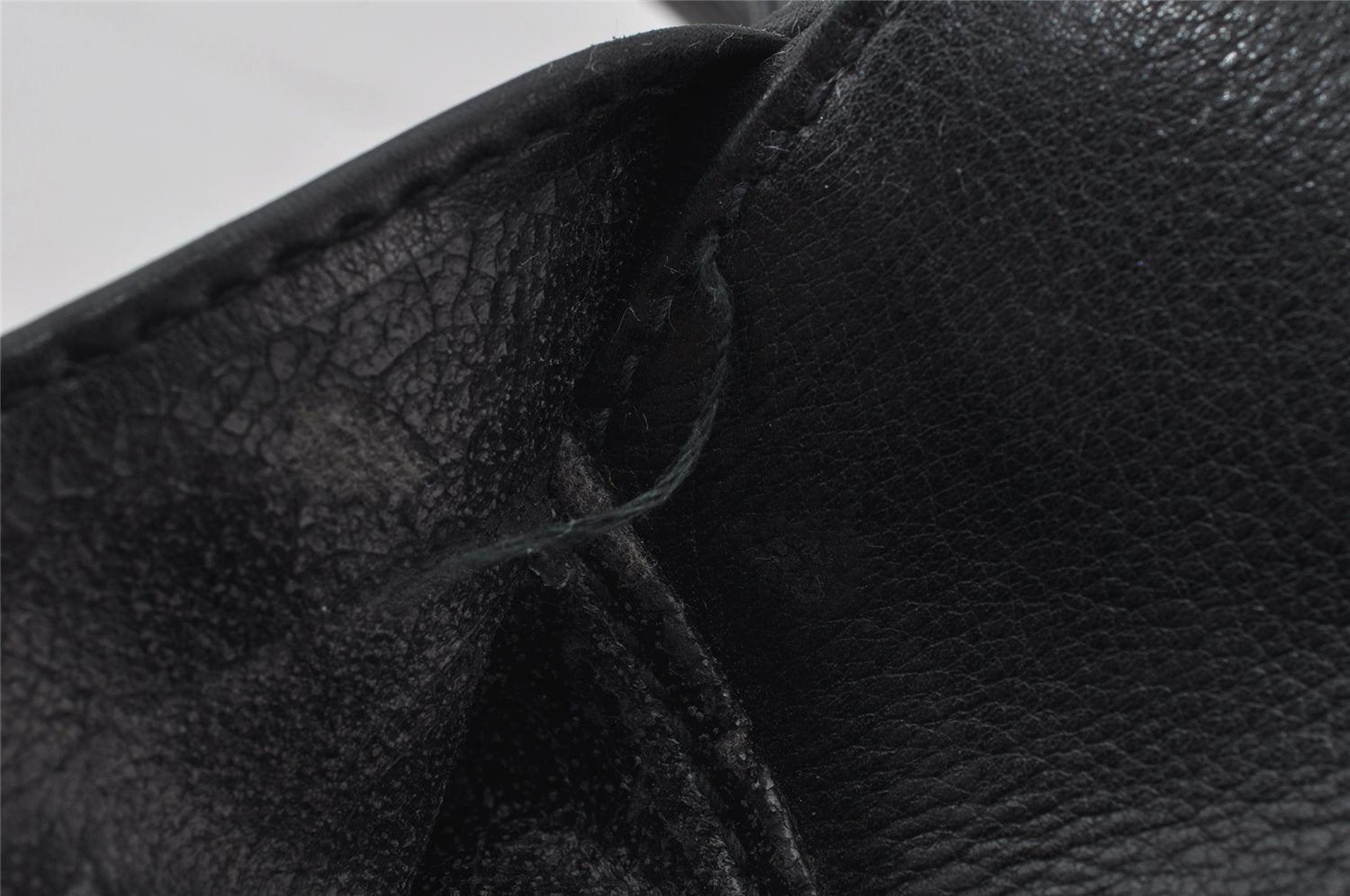 Authentic GUCCI Vintage Shoulder Cross Body Bag Purse Leather Black Junk 2526J