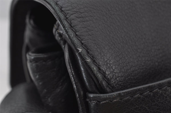 Authentic GUCCI Vintage Shoulder Cross Body Bag Purse Leather Black Junk 2526J