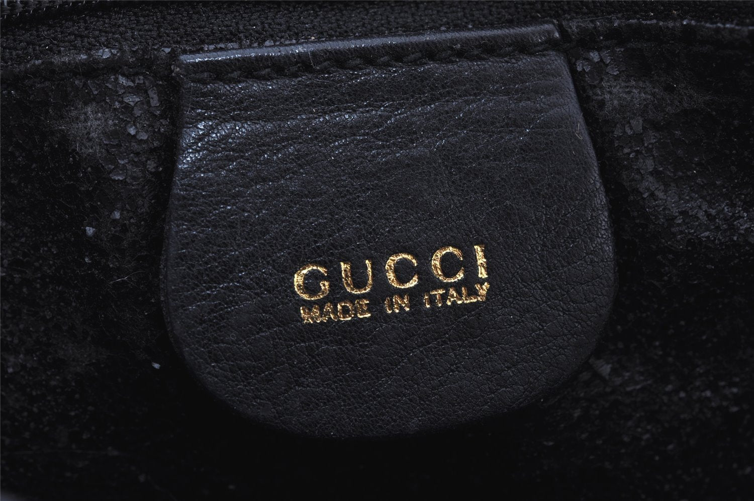 Authentic GUCCI Vintage Shoulder Cross Body Bag Purse Leather Black Junk 2526J