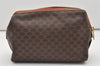 Authentic CELINE Macadam Blason Pattern Clutch Hand Bag PVC Leather Brown 2527J