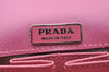 Authentic PRADA Flower Nylon Tessuto Saffiano Leather Shoulder Bag Pink 2528I