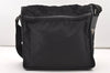 Authentic PRADA Nylon Tessuto Leather Shoulder Cross Body Bag Black 2528J