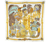 Authentic HERMES Carre 90 Scarf "ARMETS en PANACHE" Silk White 2532J