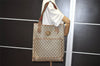 Authentic GUCCI Web Sherry Line GG Plus Vintage Tote Bag PVC Leather Brown 2533I