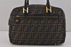 Authentic FENDI Vintage Zucca 2Way Shoulder Hand Bag Canvas Leather Brown 2534K