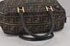 Authentic FENDI Vintage Zucca 2Way Shoulder Hand Bag Canvas Leather Brown 2534K