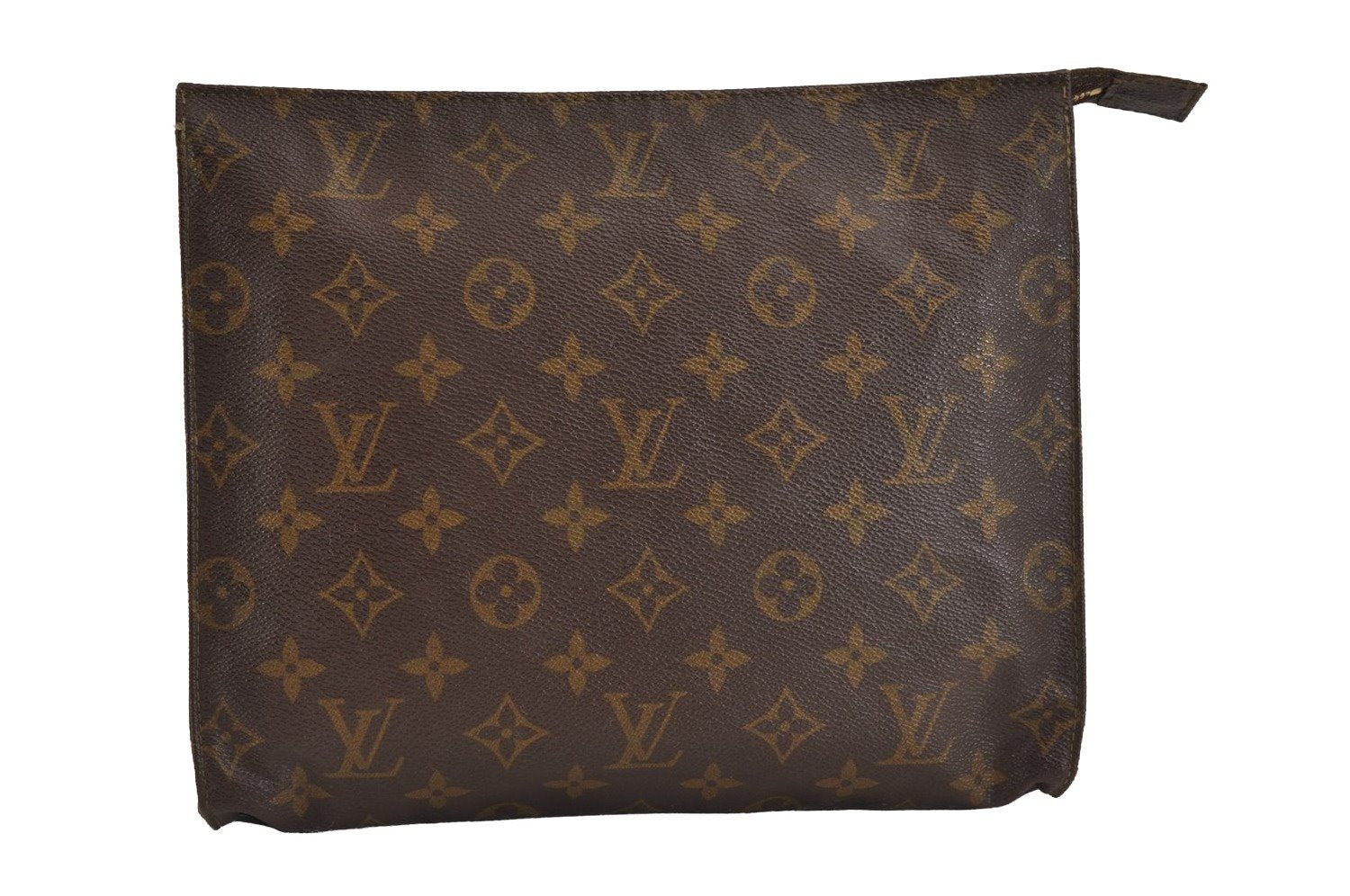 Auth Louis Vuitton Monogram Poche Toilette 26 Cosmetics Pouch USA Model LV 2535J