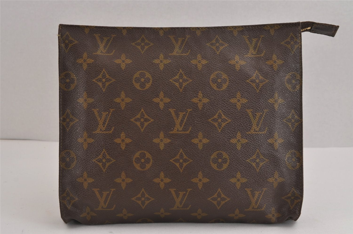 Auth Louis Vuitton Monogram Poche Toilette 26 Cosmetics Pouch USA Model LV 2535J