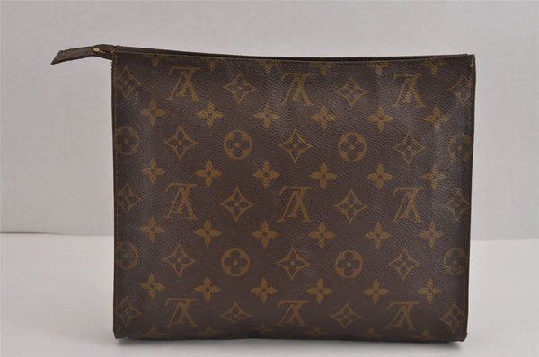 Auth Louis Vuitton Monogram Poche Toilette 26 Cosmetics Pouch USA Model LV 2535J
