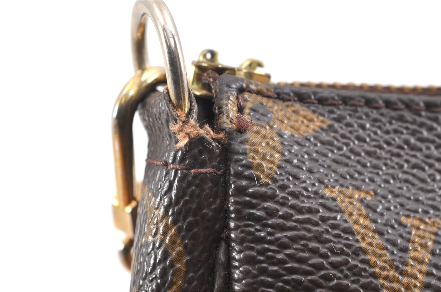 Authentic Louis Vuitton Monogram Pochette Accessoires Pouch M51980 Junk 2535K