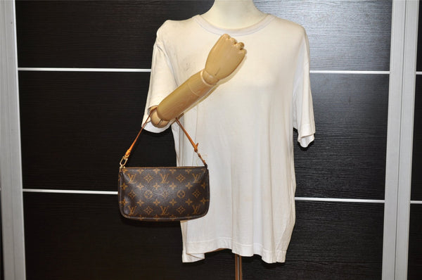 Authentic Louis Vuitton Monogram Pochette Accessoires Pouch M51980 Junk 2535K