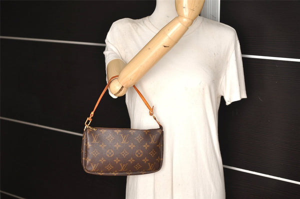 Authentic Louis Vuitton Monogram Pochette Accessoires Pouch M51980 LV 2536K