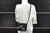 Authentic Vintage GUCCI Shoulder Cross Body Bag Purse Enamel Leather Black 2537I
