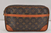 Authentic Louis Vuitton Monogram Compiegne 28 Clutch Hand Bag M51845 LV 2537K