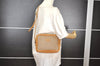 Authentic GUCCI Web Sherry Line Micro GG Shoulder Bag PVC Leather Brown 2538I