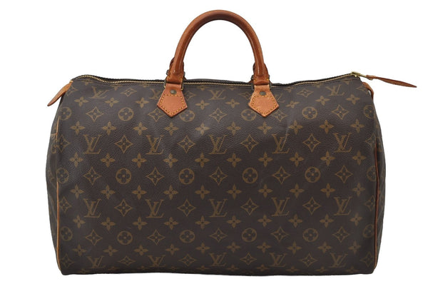 Authentic Louis Vuitton Monogram Speedy 40 Hand Boston Bag M41522 LV 2538J