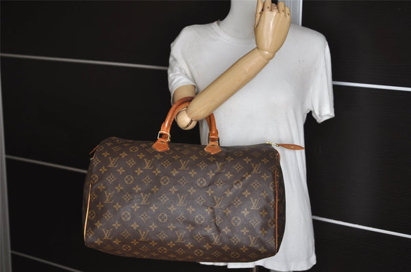 Authentic Louis Vuitton Monogram Speedy 40 Hand Boston Bag M41522 LV 2538J