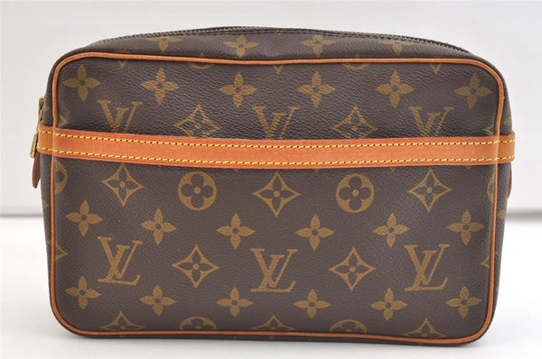 Authentic Louis Vuitton Monogram Compiegne 23 Clutch Hand Bag M51847 LV 2538K