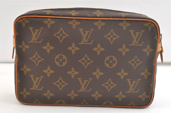 Authentic Louis Vuitton Monogram Compiegne 23 Clutch Hand Bag M51847 LV 2538K
