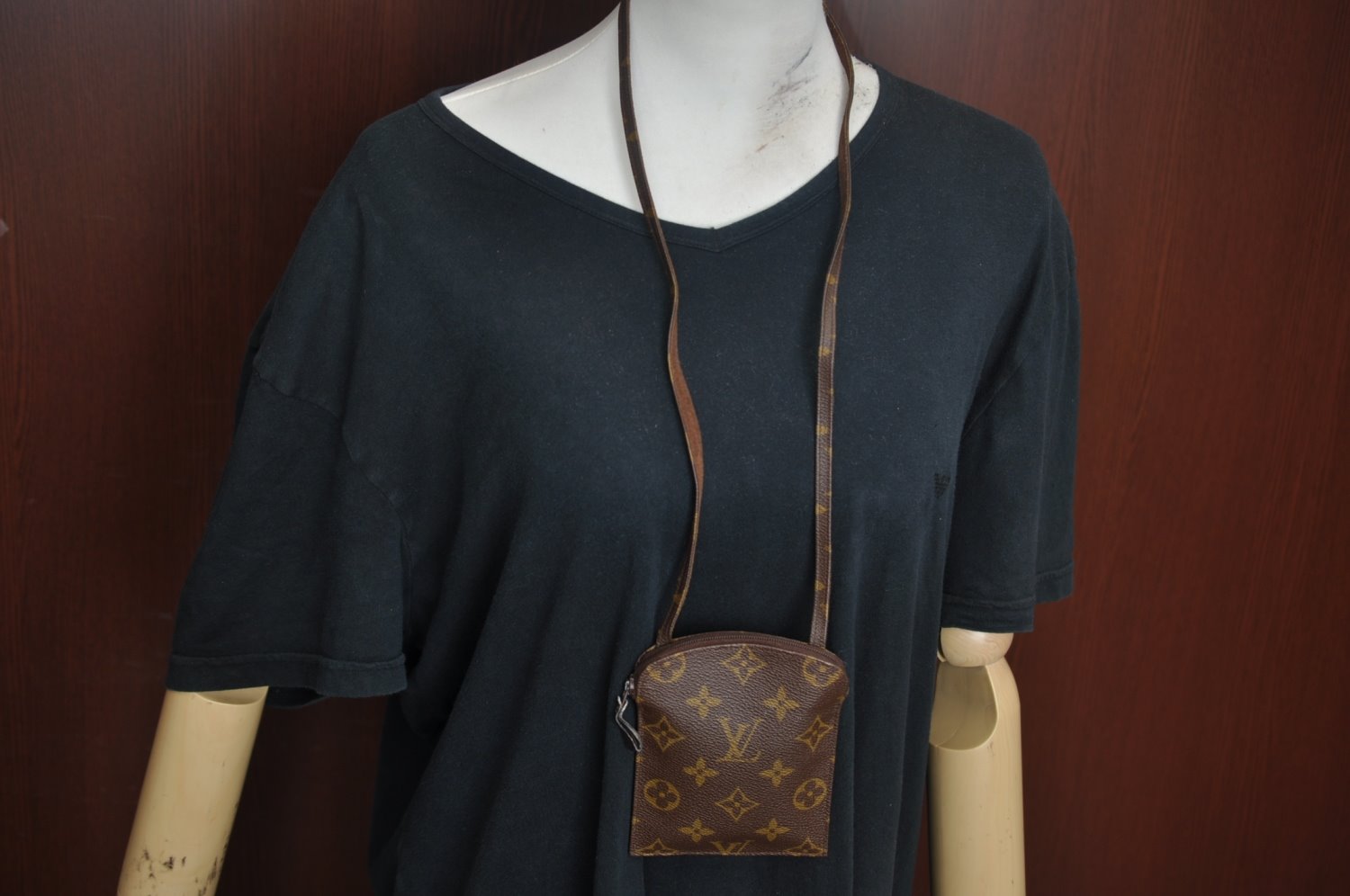 Auth Louis Vuitton Monogram Pochette Secret Shoulder Bag Pouch Old Model 2539I