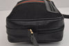 Authentic GUCCI Web Sherry Line Micro GG Canvas Leather Shoulder Bag Black 2539J