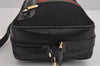 Authentic GUCCI Web Sherry Line Micro GG Canvas Leather Shoulder Bag Black 2539J
