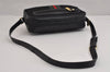 Authentic GUCCI Web Sherry Line Micro GG Canvas Leather Shoulder Bag Black 2539J